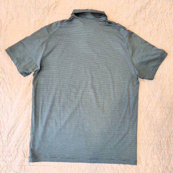 Tiger Woods Collection, Men's, Nike Dri-FIT Golf Polo, Large, Blue and Green - Picture 2 of 9